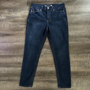 7 For All Mankind Jeans Women's Size 16 Tummy less High Rise Skinny Blue Denim